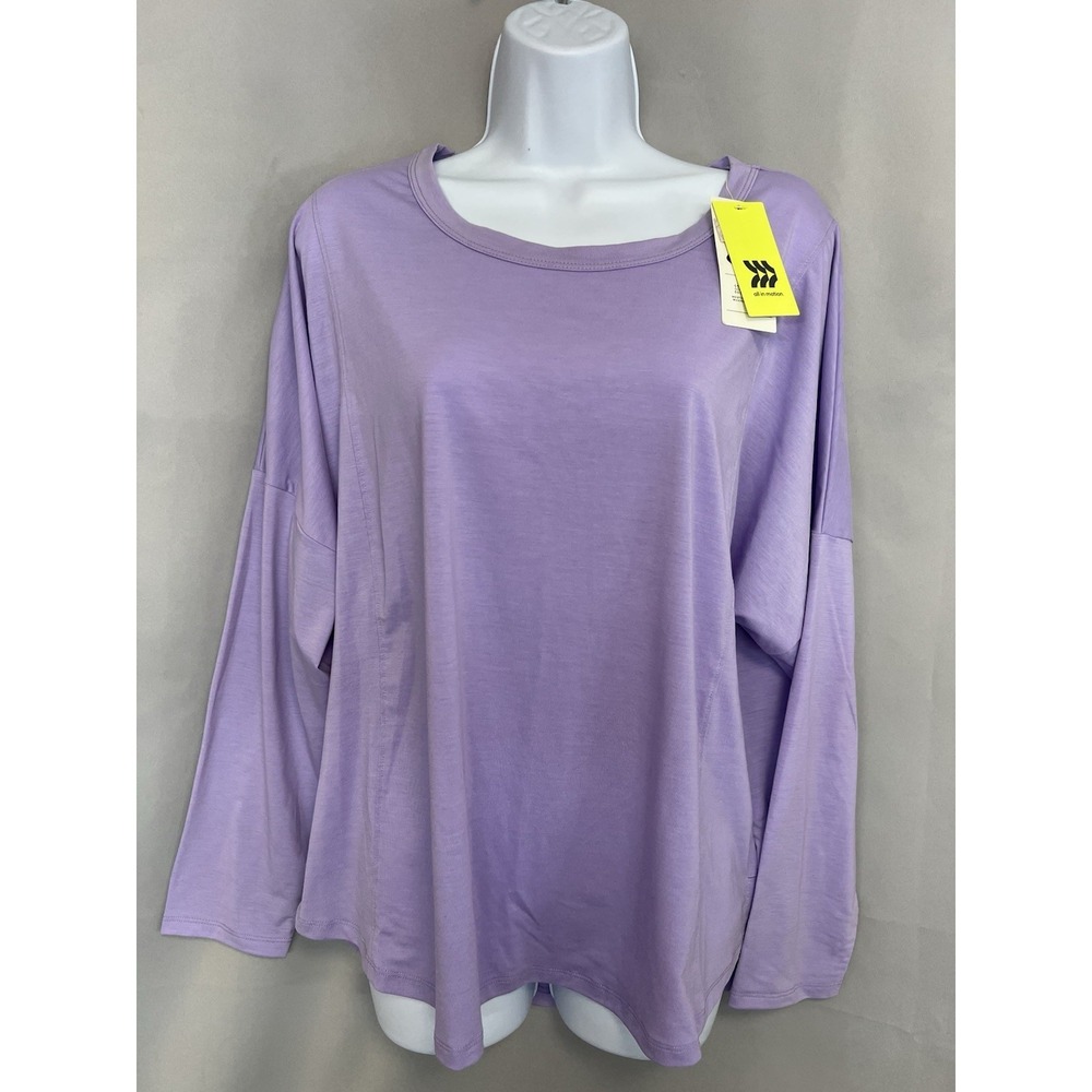 All in Motion Long Sleeve Top in a light purple color Sz‎ XL New